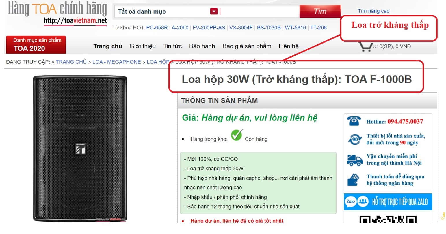 Loa trở kháng thấp