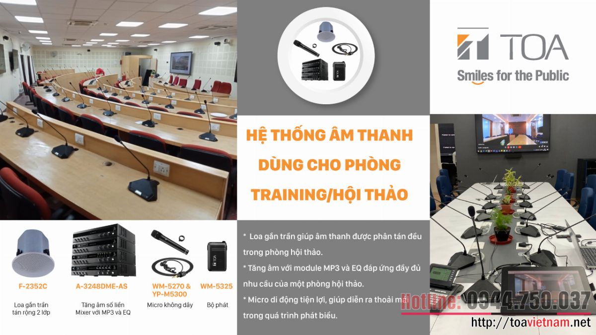 Hệ thống âm thanh cho phòng Training - Hội thảo